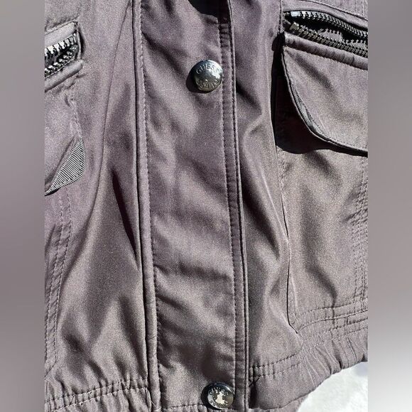 EUC Guess lightweight spring coat color worn off snaps as shown in pics Size L - Picture 5 of 11